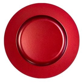 Sousplat Petit Liso 25 cm Havan Casa - Vermelho Metal