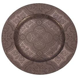 Sousplat Versalhes 33 cm Havan Casa - Chocolate