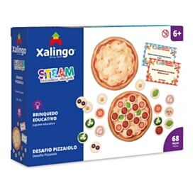 Jogo Steam Brincadeira Inteligente Desafio Pizzaiolo Xalingo 68 Peças