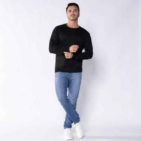 Su&eacute;ter Masculino De Tricot Gola Redonda Marc Alain
