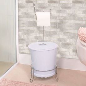 Suporte para Papel Higiênico com Lixeira Niquelart - Cromado