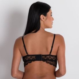 Sutiã De Renda Floral Camila Moretti Preto