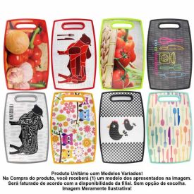 Tábua de Corte Estampada Clink 36,5Cm - Sortido