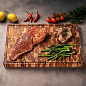 Tábua de Churrasco Stolf 58,5X38cm Madeira Teca Invertida