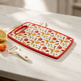 Tábua para Corte de Plástico Lyor 30 cm - Frutas Vermelha