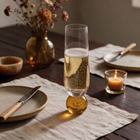 Taça para Champagne Milano de Vidro 300Ml Hauskraft - Ambar