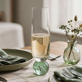 Taça para Champagne Milano de Vidro 300Ml Hauskraft - Verde
