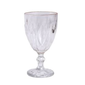Taça de Água Havan Casa com Filete Dourado 320Ml - Transparente 