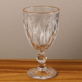 Taça de Água Havan Casa com Filete Dourado 320Ml - Transparente 