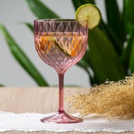 Ta&ccedil;a De Gin Plas&uacute;til Glamour 540Ml - Rubelita