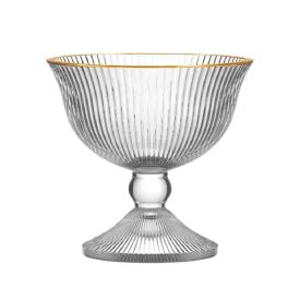 Taça De Sobremesa Graffiato Com Filete Dourado 200Ml - Hauskraft
