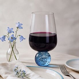 Taça para Vinho Sphere 440Ml Cristal Hauskraft - AZUL