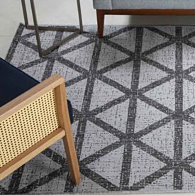 Tapete para Quarto e Sala Amazonas Sisal 2,50X3,00M Havan Casa - Cinza Geométrico B3061 5038