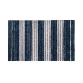 Tapete para Quarto e Sala Chenille 55X85 cm Havan Casa - Azul Listras Off 