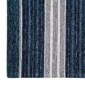 Tapete para Quarto e Sala Chenille 55X85 cm Havan Casa - Azul Listras Off 