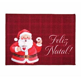 Tapete de Natal Decorativo 50X70 cm Havan Casa - Papai Noel Vermelho