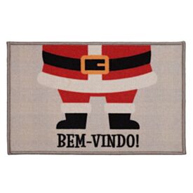 Tapete Decorativo de Natal 40X60cm Havan Casa - Bem-Vindo Cinza