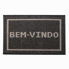 Tapete De Porta Cancun 40X60 Cm Sisal Havan Casa - Bem Vindo Chumbo