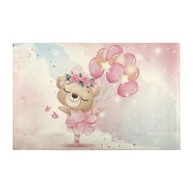 Tapete Para Quarto Infantil 80X125 Cm Havan Casa - Bailarina Rosa