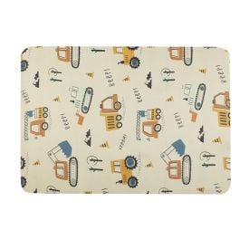 Tapete Infantil Estampado 80Cmx1,20 m Havan Casa - Bege Trator