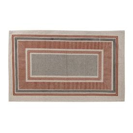Tapete Para Quarto Ou Sala 50X80 Cm Ladrilho Havan Casa - Moldura Ferrugem