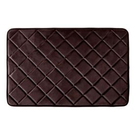 Tapete para Banheiro 50X80 cm Majestic Havan Casa - Antracite Quadriculado