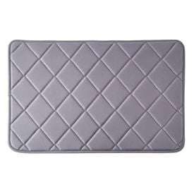 Tapete para Banheiro 50X80 cm Majestic Havan Casa - Cinza Quadriculado
