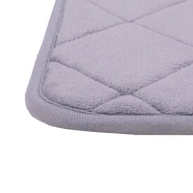 Tapete para Banheiro 50X80 cm Majestic Havan Casa - Cinza Quadriculado