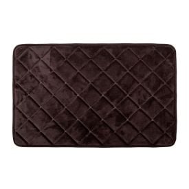 Tapete para Banheiro 50X80 cm Majestic Havan Casa - Antracite Quadriculado
