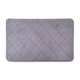 Tapete para Banheiro 50X80 cm Majestic Havan Casa - Cinza Quadriculado