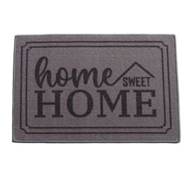 Tapete Capacho de Entrada Divertido 40X60cm Havan Casa - Home Sweet Home Cinza