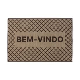 Tapete Capacho de Entrada Divertido 40X60cm Havan Casa - Bem Vindo Bege