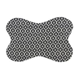 Tapete Para Pet Tecil 38X56 Cm Osso Havan Casa - Preto Patinhas