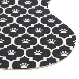 Tapete Para Pet Tecil 38X56 Cm Osso Havan Casa - Preto Patinhas