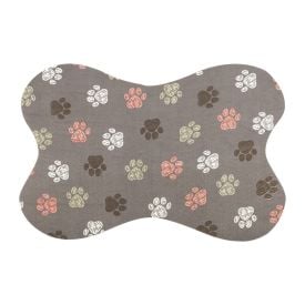 Tapete Para Pet Tecil 38X56 Cm Osso Havan Casa - Patinhas Cinza