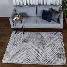Tapete para Quarto e Sala 1,40X2,00M Platinium Havan Casa - Geo Cinza