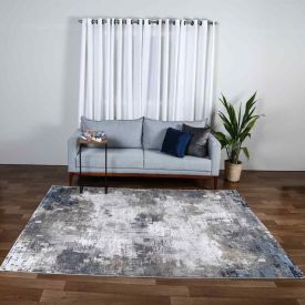 Tapete para Quarto e Sala 2,00X2,50 m Toscana Havan Casa - Marinho e Cinza