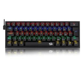 Teclado Mecânico Gamer Redragon Fizz Iluminação Rainbow Preto