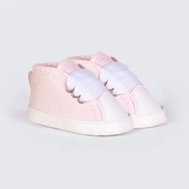 Tênis Bebê Menina Com Glitter 0 a 8 Meses Yoyo Baby