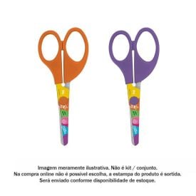 Tesoura Escolar Divertidamente Tris - Sortido