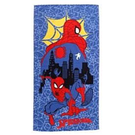 Toalha de Praia Aveludada Infantil Homem Aranha Lepper - Azul