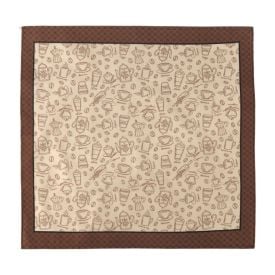 Toalha Centro de Mesa 78Cm X 78Cm Clean Döhler - Desenho Café