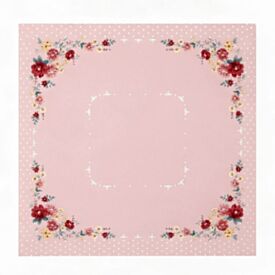 Toalha Centro de Mesa 78X78cm Clean Döhler - Flores Vintage