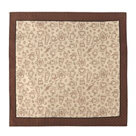 Toalha Centro de Mesa 78X78cm Clean Döhler - Desenho Café