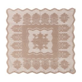 Toalha Centro de Mesa Quadrada 75Cm X 75Cm Arabesco Havan - Bege