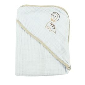 Toalha com Capuz de Canto Soft 80X80cm Havan Baby - Dino Bege