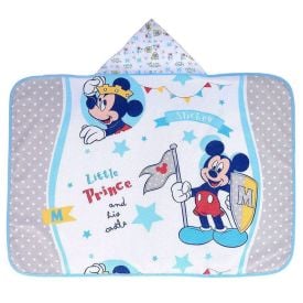 Toalha De Banho Bebê 70X90cm Com Forro Em Fralda Disney - Mickey