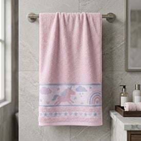 Toalha de Banho Infantil 68X1,10M Havan Kids - Unicórnio Rosa