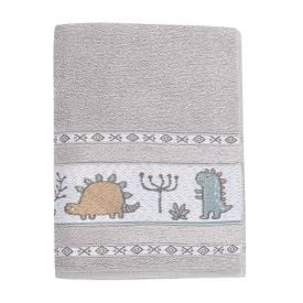 Toalha de Banho Infantil Kids - Dino Cinza Amianto