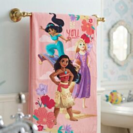Toalha de Banho Infantil 100% Algodão em Veludo Princesas Havan Kids - Estampada